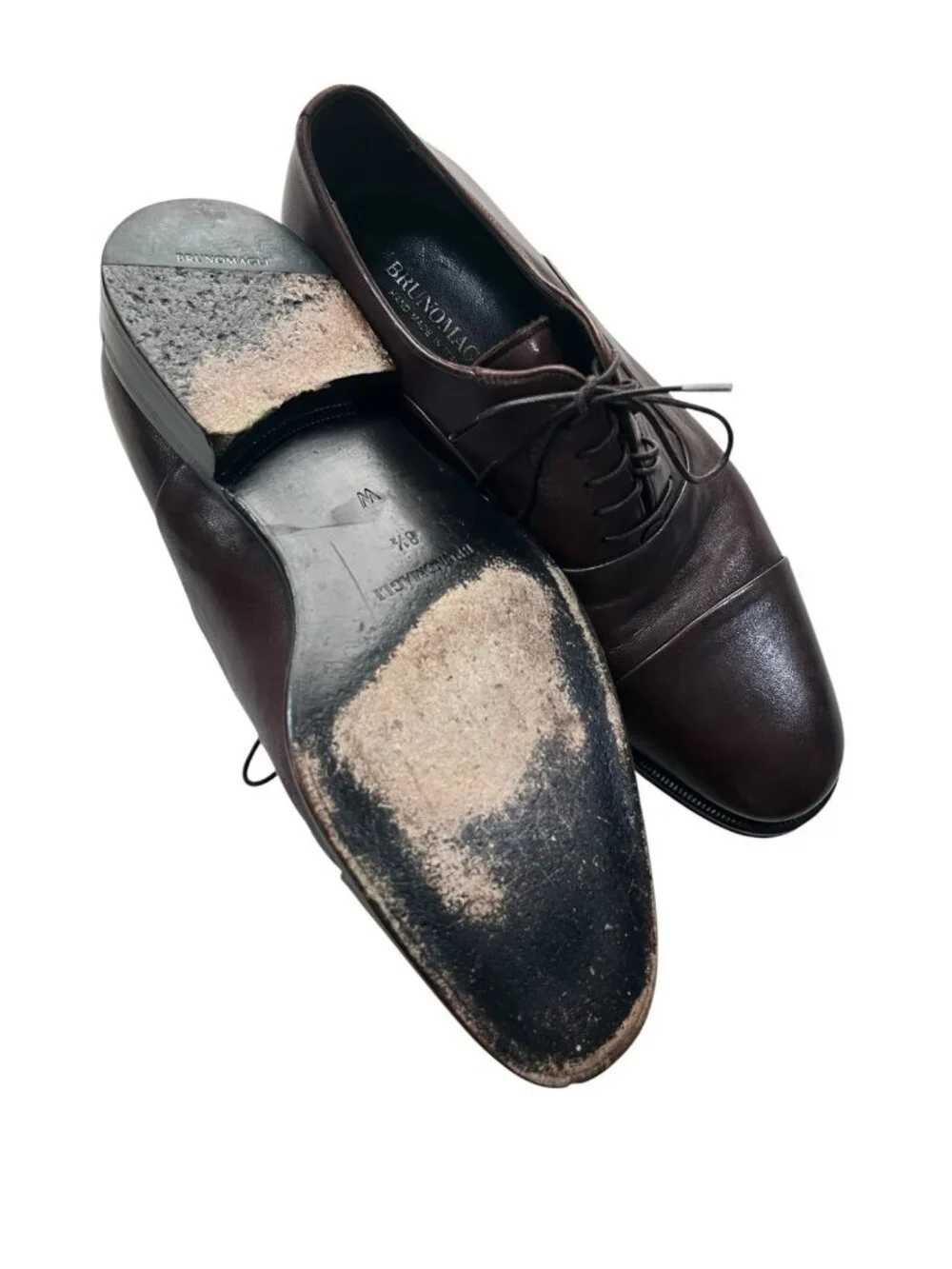 Bruno Magli Maioco Men’s Cap Toe Oxford Dark Brown Leather Dress Shoes Size 12 M